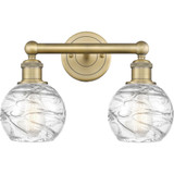 Athens Deco Swirl 2 Light Bath Vanity 10.38 InchX14.88 Inch by Innovations - 616-2W-G1213-6