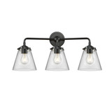 Cone 3 Light Bath Vanity 9 Inch Tall and 24.25 Inch Wide by Innovations - 284-3W-G6