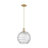 Athens Deco Swirl 1 Light Cord Hung Mini Pendant 14.2 X 12 by Innovations - 716-1P-G1213-12