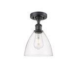 Bristol 100W 1 LED Glass SemiFlush Mount 10.75X7.5 Inch Wide by Innovations - 516-1C-GBD-75-LED