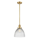 Seneca Falls 100W 1 LED Stem Hung Mini Pendant 12X9.5 Inch by Innovations - 201S-G-G222-LED