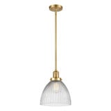 Seneca Falls 100W 1 LED Stem Hung Mini Pendant 12X9.5 Inch by Innovations - 201S-G-G222-LED