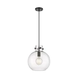 Newton Sphere 1 Light Cord Hung Pendant 13.75 X 12 Inch Wide by Innovations - 410-1PM-G410-12CL