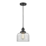 Bell 100W 1 LED Cord hung Mini Pendant 8.88 X 7.75 Inch Wide by Innovations - 201C-G7-LED