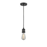 Bare Bulb 1 Light Cord Hung Mini Pendant 3.88X4.5 Inch Wide by Innovations - 200C