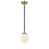 Beacon 1 Light Stem Hung Glass Mini Pendant 7.38 and 6 Wide by Innovations - 284-1S-G20-6
