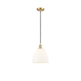 Bristol 100W 1 LED Cord Dome Mini Pendant 11.5X9 Inch Wide by Innovations - 516-1P-GBD-9-LED
