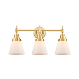 Cone 3 Light Bath Vanity 11 Inch Tall and 24.25 Inch Wide by Innovations - 447-3W-G6