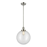 Beacon 100W 1 LED Stem Hung Mini Pendant 15 Tall and 12 Wide by Innovations - 201S-G20-12-LED