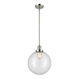 Beacon 100W 1 LED Stem Hung Mini Pendant 15 Tall and 12 Wide by Innovations - 201S-G20-12-LED