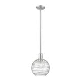 Athens Deco Swirl 1 Light Stem Hung Mini Pendant 12.25 X 10 by Innovations - 716-1S-G1213-10