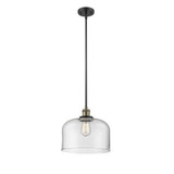 Bell 1 Light Stem Hung Mini Pendant 13 Inch and 12 Inch Wide by Innovations - 201S-G7-L