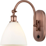 Bristol 1 Light Adjustable SwingArm Glass Wall Sconce 13X7.5 by Innovations - 518-1W-GBD-75