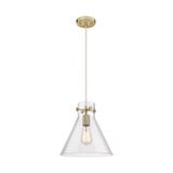 Newton Cone 1 Light Cord Hung Pendant 13.75 and 12 Inch Wide by Innovations - 410-1PM-G411-12