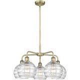 Athens Deco Swirl 5 Light Stem Hung Chandelier 15.38 X 26.5 by Innovations - 516-5CR-G1213-8