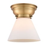 Cone 1 Light Flush Mount 8.25 Inch Tall and 7.75 Inch Wide by Innovations - 623-1F-G4