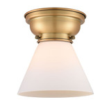 Cone 1 Light Flush Mount 8.25 Inch Tall and 7.75 Inch Wide by Innovations - 623-1F-G4