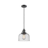 Bell 1 Light Cord Hung Down Mini Pendant 8.88X7.75 Inch Wide by Innovations - 201CSW-G7