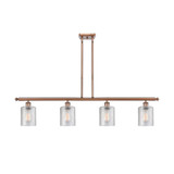 Cobbleskill 4 Light Stem Hung Island 9.5 and 48 Inch Wide by Innovations - 516-4I-G11