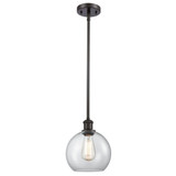 Athens 100W 1 LED Mini Pendant 10 Inch Tall and 8 Inch Wide by Innovations - 516-1S-G12-8-LED