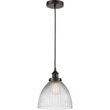 Seneca Falls 100W 1 LED Cord Hung Mini Pendant 11X9.5 Inch by Innovations - 616-1PH-G222-LED