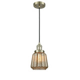 Chatham 1 Light Cord hung Mini Pendant 11.13 and 7 Inch Wide by Innovations - 201C-G14