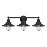 Railroad 3 Light Bath Vanity 7.25 Inch Tall and 26 Inch Wide by Innovations - 616-3W-M2-M7