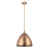 Bristol 1 Light Stem Hung Mini Pendant 16.5X16 Inch Wide by Innovations - 616-1S-MBD-16