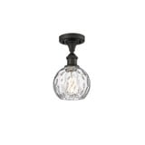 Athens Water Glass 1 Light Semi Flush Mount 9.25 InchX6 Inch by Innovations - 516-1C-G1215-6