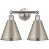 Berkshire Metal 2 Light Bath Vanity 12.25 InchX17 Inch Wide by Innovations - 616-2W-MBC-8