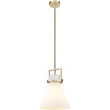 Newton Cone 1 Light Stem Hung Mini Pendant 13.63 X 10 Inch by Innovations - 411-1SM-G411-10