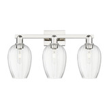 Preston Flute 3 Light Bath Vanity 13.5 and 25.25 Inch Wide by Innovations - 716-3W-G457-6