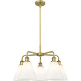 Berkshire Glass 5 Light Chandelier 15.5 Inch X 26 Inch Wide by Innovations - 516-5CR-GBC-8