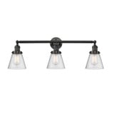 Cone 3 Light Bath Vanity 11 Inch Tall and 30 Inch Wide by Innovations - 205-G6