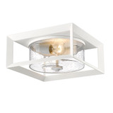 Smyth 2 Light 13.25 Inch Wide Outdoor Flush Mount by Golden - 2073-OFM