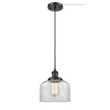 Bell 100W 1 LED Cord hung Mini Pendant 10 Inch X 8 Inch Wide by Innovations - 916-1P-G7-LED