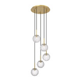 Barrington 5 Light Cord Hung Sphere Mini Pendant 24X15.75 by Innovations - 320-5P-G320-6
