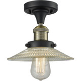 Halophane 100W 1 LED Semi Flush Mount 8 and 8.5 Inch Wide by Innovations - 517-1CH-G1-LED