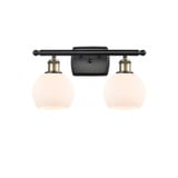 Athens 100W 2 LED Bath Vanity 8.88 Inch and 15.88 Inch Wide by Innovations - 516-2W-G12-6-LED