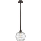 Athens Deco Swirl 1 Light Stem Mini Pendant 11.13 X 10 by Innovations - 616-1S-G1213-10