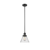 Cone 100W 1 LED Stem Hung Mini Pendant 10 and 8 Inch Wide by Innovations - 201S-G4-LED