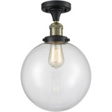 Beacon 100W 1 LED Semi Flush Mount 13 Inch and 10 Inch Wide by Innovations - 517-1CH-G20-10-LED