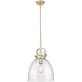 Newton Bell 1 Light Mini Pendant 16.75 Inch and 12 Inch Wide by Innovations - 410-1SM-G412-12