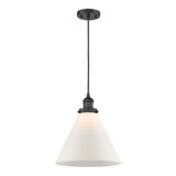 Cone 100W 1 LED Cord Hung Mini Pendant 14.13 X 12 Inch Wide by Innovations - 201C-G4L-LED