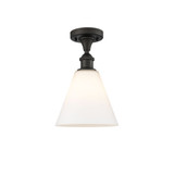 Berkshire Glass 100W 1 LED Semi Flush Mount 11.25 X 8 by Innovations - 516-1C-GBC-8-LED