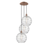 Athens Deco Swirl 3 Light Cord Hung Multi Pendant 40.88X18.5 by Innovations - 113B-3P-G1213-12