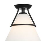 1 Light Opal Semi Flush Mount 10 Inch Tall and 10 Inch Wide by Meridian - M60084