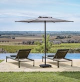 9 Foot Aluminum Manual Lift Hexagon Market Umbrella by Jardinico - JCP101H
