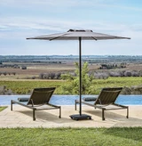 9 Foot Aluminum Manual Lift Hexagon Market Umbrella by Jardinico - JCP101H
