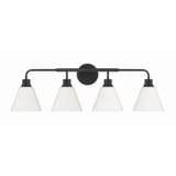 Pleated II 4 Light Bath Vanity 10.75 Inch Tall X 34 Inch Wide by Craftmade - 62304